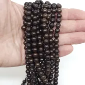 Dark Brown Wood Beads, 6mm BB
