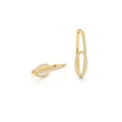14K Gold Diamond Statement Earrings