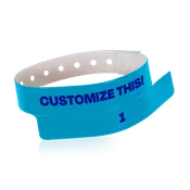 Custom 1-Tab Tear-Off Vinyl Wristbands
