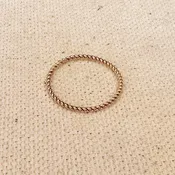 14k Gold Filled 1mm Twisted Stackable Ring