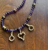 Claireworks / ART STUDIO — Epiphany... A Bronze Necklace with Amethyst