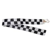Beaded Checkered Purse Strap