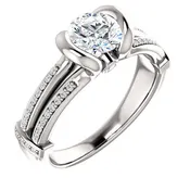 0.23 Ct Tw Diamond Accent Engagement Ring
