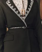 Stetson & THE GREAT. The Beaded Belt. -- Black With Silver