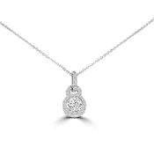 1CT Diamond Veneer Cubic zirconia Pendant-final sale. 635P10590A