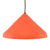 12″ Cone Pendant-Plain Design-Asian Red-Indoor Only-White Cord