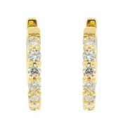 18kt Yellow Gold and Diamond Hoop Earrings — Scott Reising Jewelers