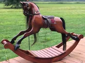 Medium Blood Bay on Cherry Rockers — Greenfield Woodworks