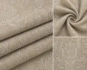 Ashoo Elegant Damask Warm Taupe Polyester Fabric
