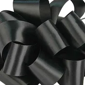 #100 Offray Black Double Face Satin Ribbon - 4" Wide x 20 Yards Long | 1 Spool