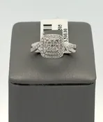 10k White Gold 0.50 CT Diamond Cluster Ring, 3.8g, Size 4.75, S08430