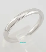 14K White Gold Comfort Fit Wedding Band Ring 3.1 Grams 2.5 mm Size 7