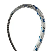 1/2" Wire-to-Rope Halyard with 7/32" Stainless Steel Cable - 130 ft - Blue Tracer