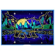 3D Celestial Bear Tapestry