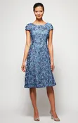 Audrey Lace Boatneck A-Line Gown