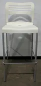 LAYOVER CAFE STOOL, STACKABLE, WHITE (NEW)