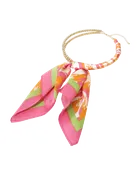 Elegant Chain Accent Scarf Necklace with Linked Neckline | Fashion Accessories — Bagz & Bling