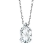 10KT .02CT (1)DIA/7X5 OV CREATED W SAPH  PEND
