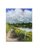 Bass River Footpath Oil Painting