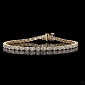 10.13 CTTW Oval Lab Diamond E-W Tennis Bracelet 14K White Gold