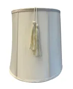 10x12x12 Drum Shantung Lamp Shade Tassel Eggshell
