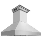 48" ZLINE CrownSound™Ducted Vent Wall Mount Range Hood in Stainless Steel with Built-in Bluetooth Speakers (667CRN-BT-48)