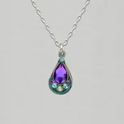 Firefly Carmel Simple Drop Pendant - Purple