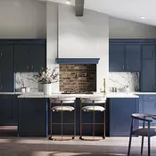 Petit Blue 10 Ft Kitchen Cabinet Set (RTA Preconfigured Bundle)