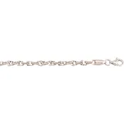 10" 14k White Gold Rope Anklet