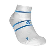 WHITE Compression Ankle Sock with Memory Foam Innersole (Blue Stripes)