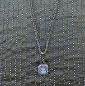Sapphire Intaglio Jet Chain Necklace