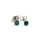 0.20 Carat TW Enhanced Blue Diamond Stud Earrings
