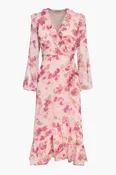 Katia Ruffle Wrap Midi Dress