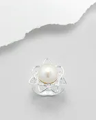 Anillo Artesanal de Plata Ley 925 y Perla de Agua Dulce - 925 Sterling Silver and Freshwater Pearl Handmade Ring - ID: 25382617 Bellash