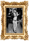 Tumultus: Black Lace harness collar and black tied lace panties
