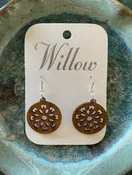 Earrings, Dark Wood