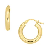 10mm Yellow Gold Hoops