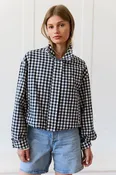 Gingham Zip Jacket - RJ1136