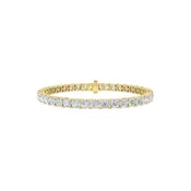 13Cttw Round Shaped Lab Grown Diamond Tennis Bracelet in 14K Gold (F/VS)