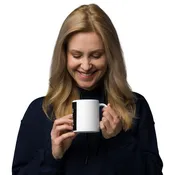 White glossy mug