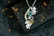 14k & 18k gold DuFlora BC Pendant - One of A Kind designed by Stark Jewelers — Stark Jewelers