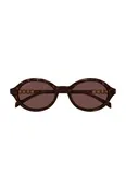 3D Block Logo Oval Sunglasses