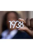 1938 Pearl & Clear Stone Lapel Pin