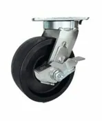 10″ x 3″ Heavy Duty Kingpinless Caster, (SW) Energy Saver Polyon Wheel, Precision Ball Bearing, Top Lock Bracke