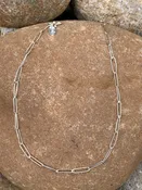 Sterling Silver Mini Oval Choker Necklace