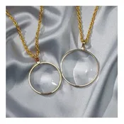 4X Everyday Gold Tone Glass Pendant with Chain