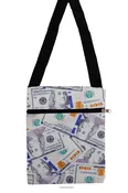 100 Dollar Bill Print Textured PU Leather
