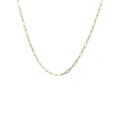 14k Gold Elongated Oval Cable Chain 1.5mm 18"