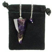 Amethyst Hexagonal Crystal Pendulum