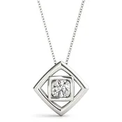 0.35 CT Round Diamond Solitaire Pendant